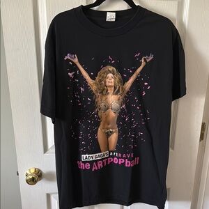 Black Lady Gaga Artpop Ball T-Shirt🤘👩‍🎤